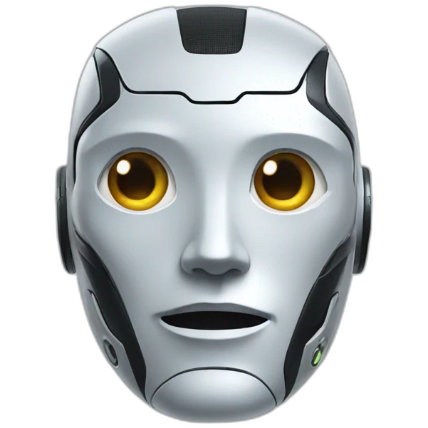AI robot head emoji