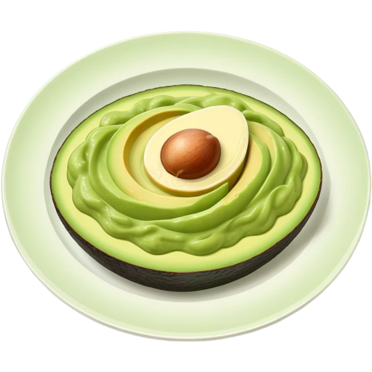 Plate of avocado makin emoji