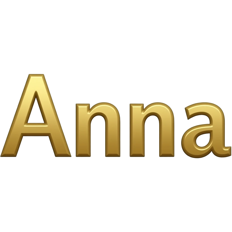 GOLD LETTERING ANNA emoji