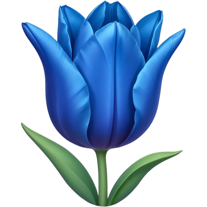 Blue tulip emoji