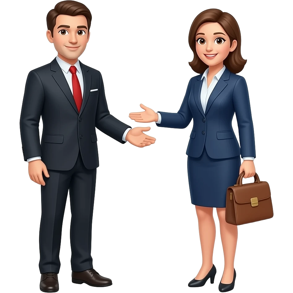 businessman welcoming emoji