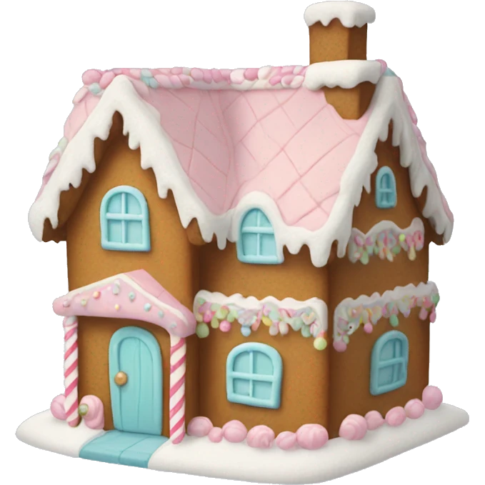 Gingerbread pastel house emoji