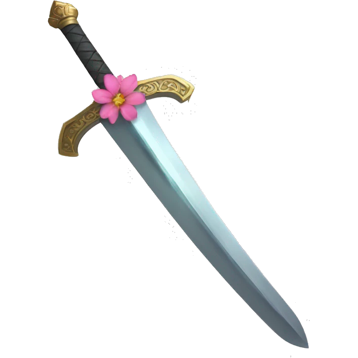 Fantasy sword with flower hilt emoji