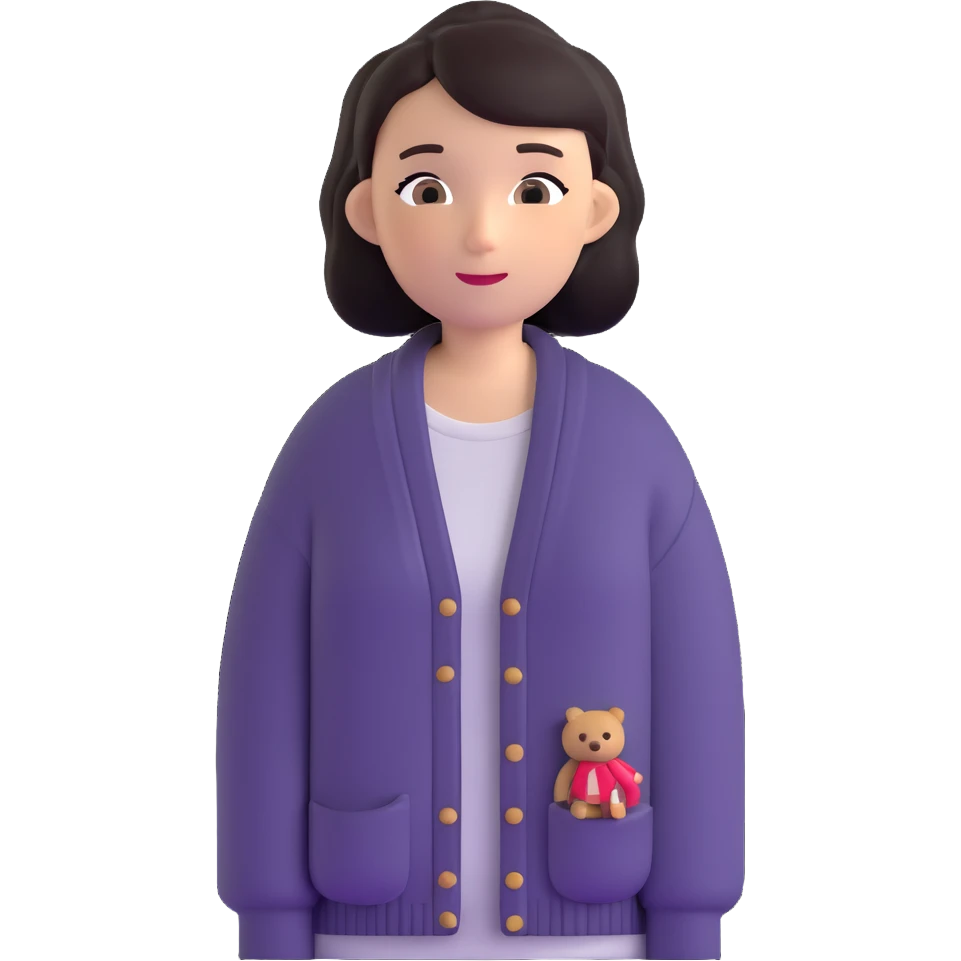 cozy cardigan sweater with indie singer vibe emoji
