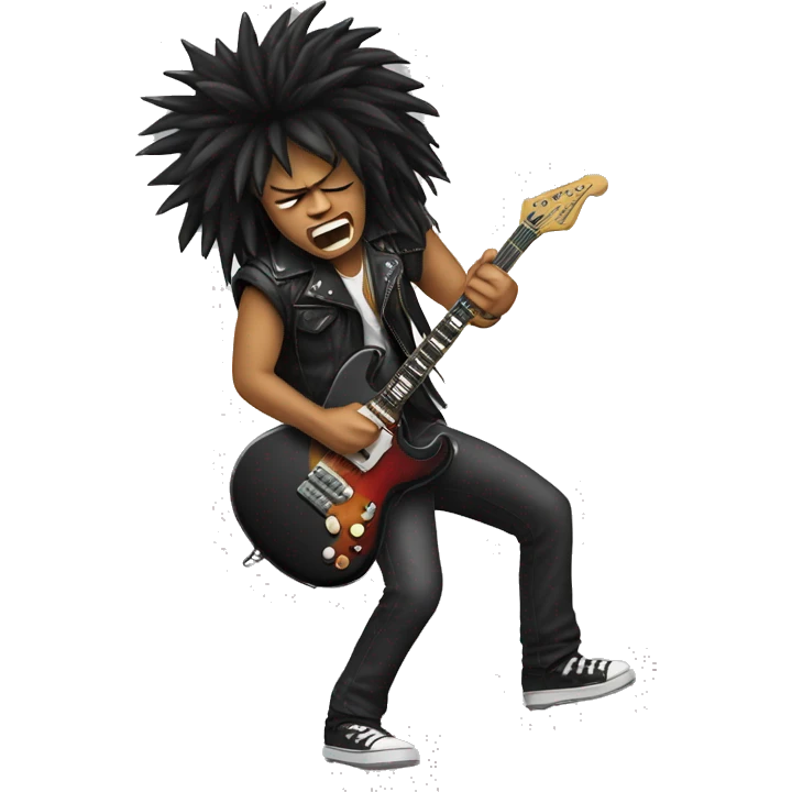Rocker headbanging emoji