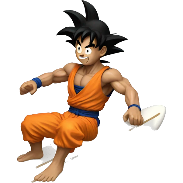 goku riding a surfboard emoji