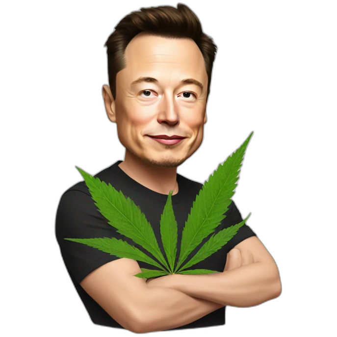 elon musk marijuana emoji