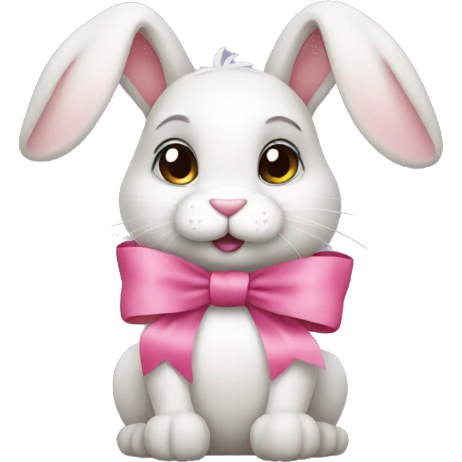bunny with bows emoji