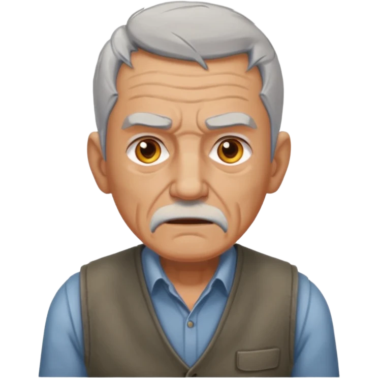 aggressive old guy in vest emoji