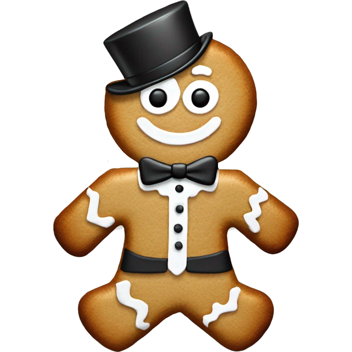 The monopoly man as a gingerbread cookie  emoji