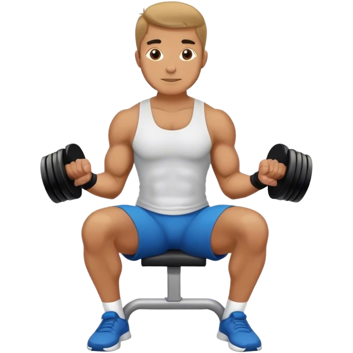 man seated weighted wrist curl emoji