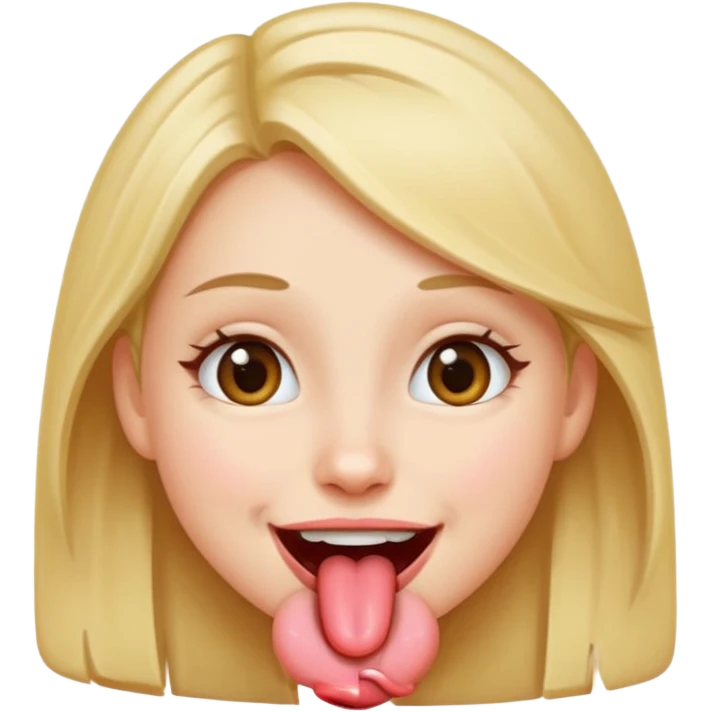 girl naked joke little eye with tongue emoji