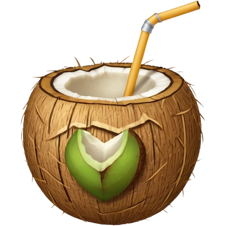 coconut with straw emoji