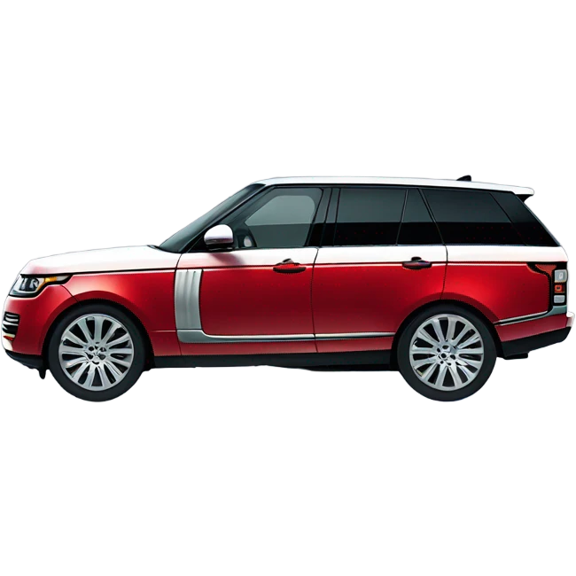 white range rover with red bow emoji