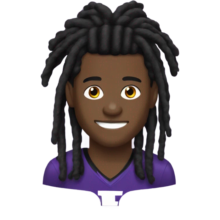 Lamar Jackson with dreads emoji