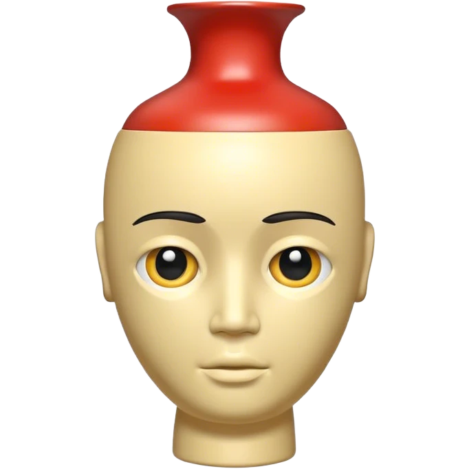 Vase human head  emoji