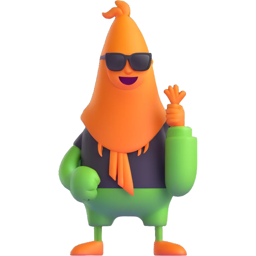 Dank meme character with cool vibes emoji