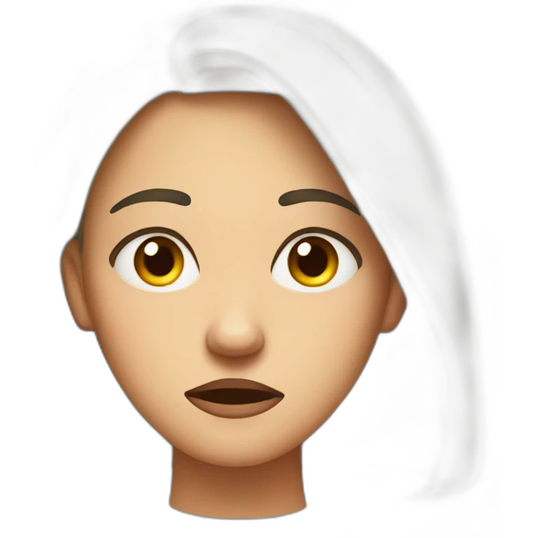 Irritated annoyed woman face emoji