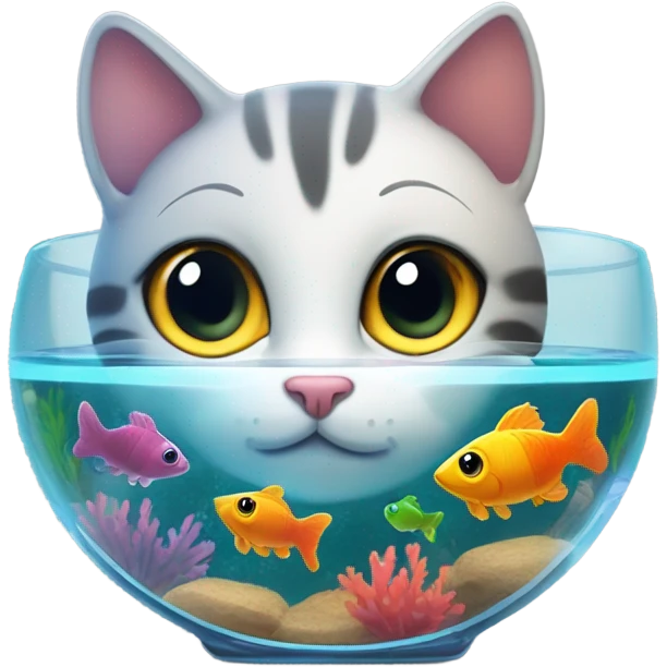 cat wants fish emoji