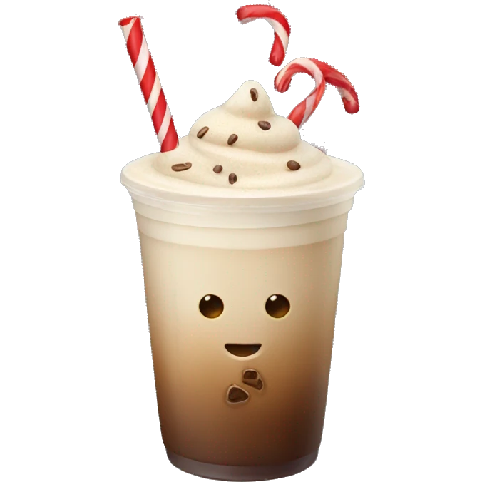 Christmas iced coffee emoji