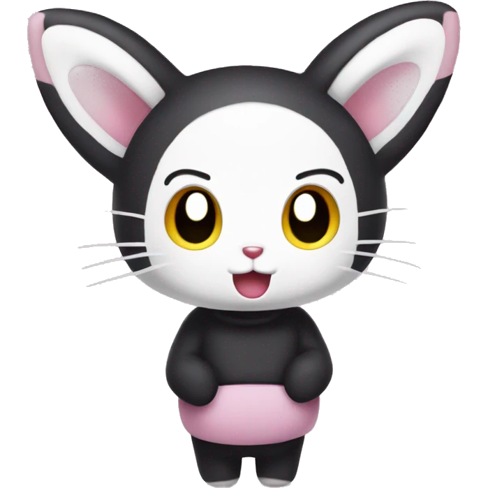Hello Kitty Kuromi Bunny with silly facial expressions  emoji