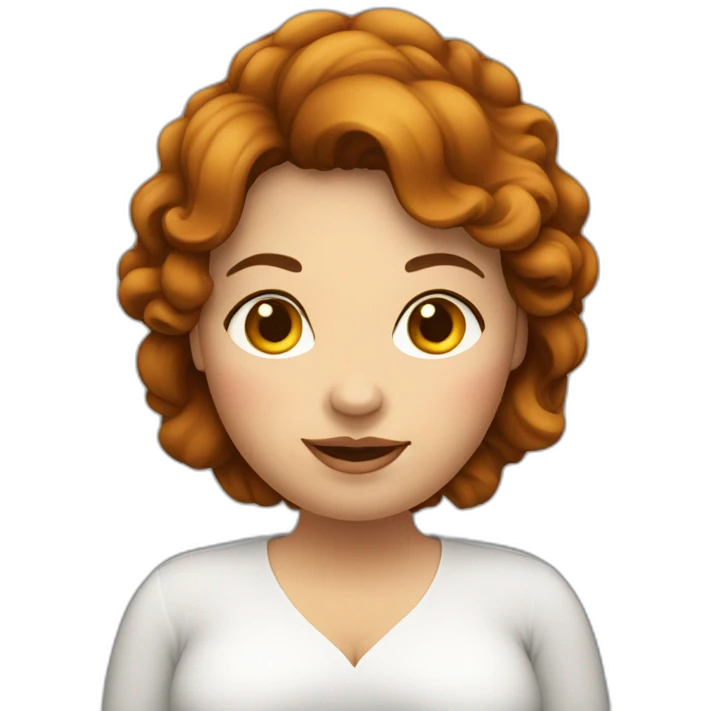 obese-woman-big-belly-cheveux-marron emoji
