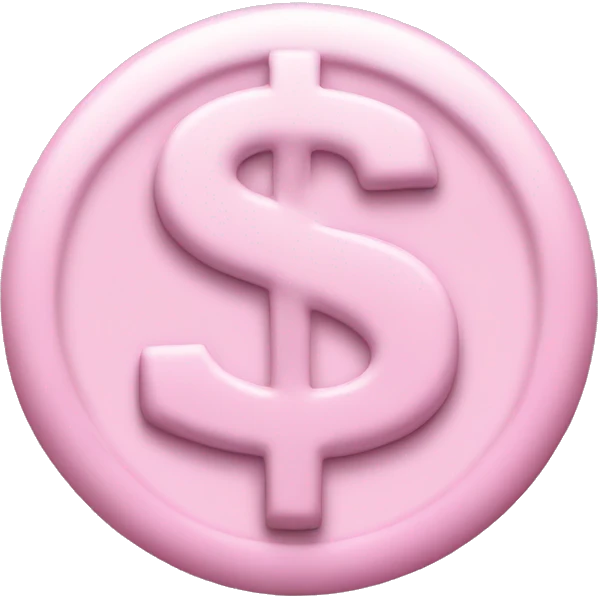 Pastel Pink dollar sign  emoji