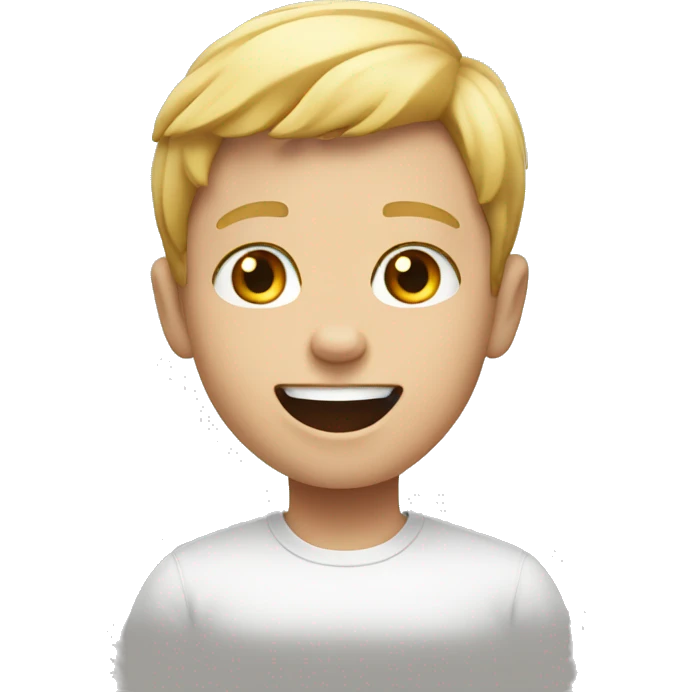 white kid celebration emoji