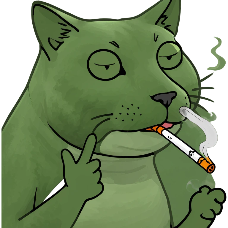 cat smoking weed  emoji