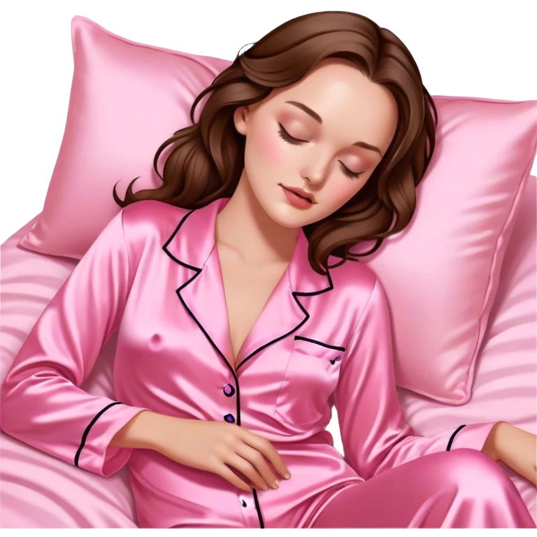 leighton meester sleeping with la perla silk pink pyjamas  emoji