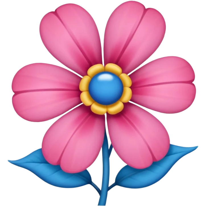 Apena faça uma Flor de uma cor azul q nem uma rosa mucha emoji