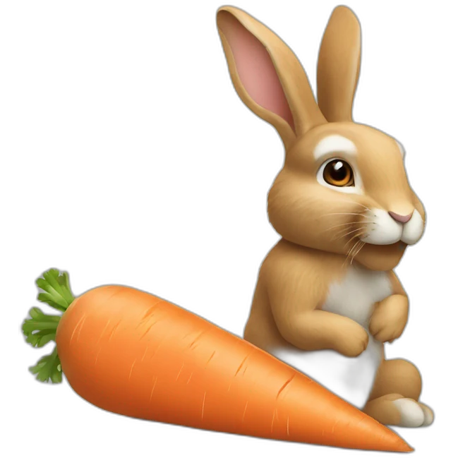 rabbit-eating-carrot emoji