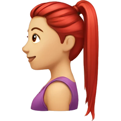 ponytail red emoji