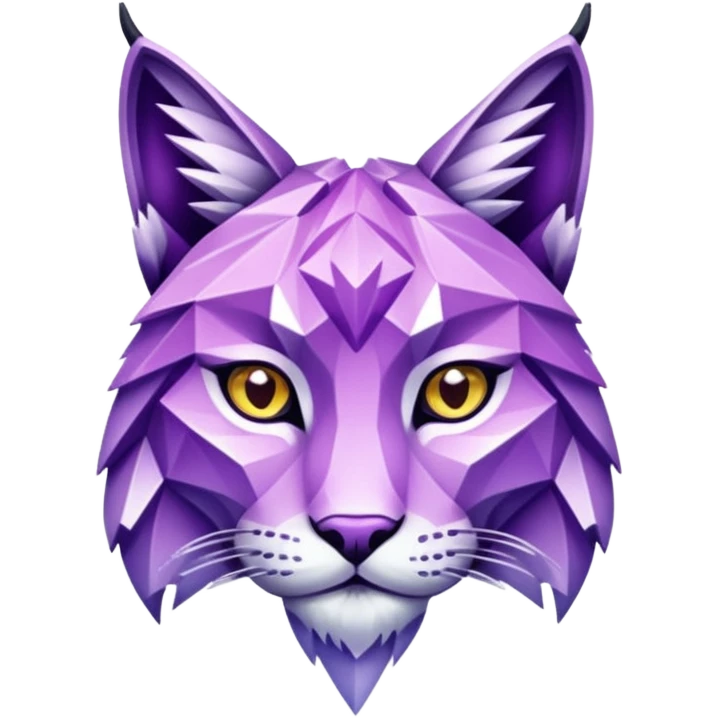 Lynx made of crystals that's purple emoji