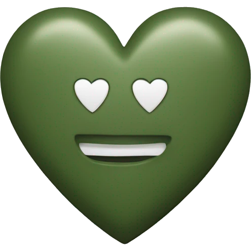 military green heart emoji
