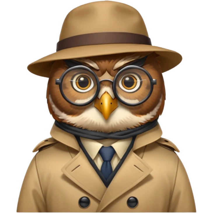 Detective owl  emoji