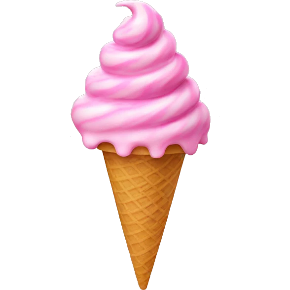 Pink swirl ice cream  emoji