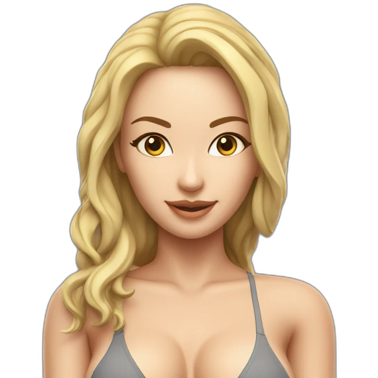 Sexy pose soft-fit Caucasian woman bikini (beach body) bed emoji