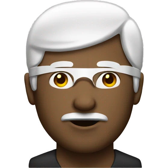 blindfolded man with white hair emoji