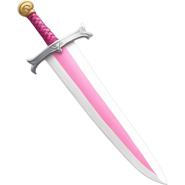 Pink and white sword emoji
