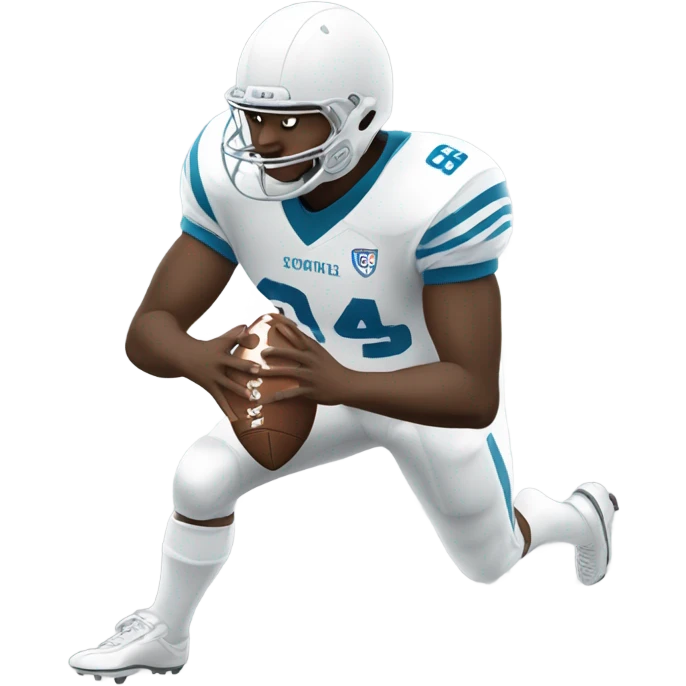 White football player catching ball emoji