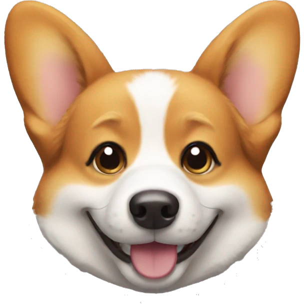 smiling corgi dog emoji