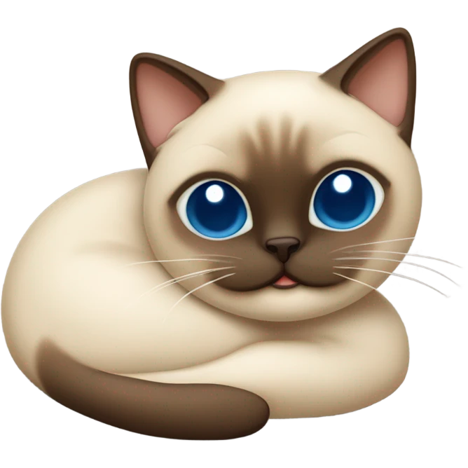 Siamese cat sleeping  emoji