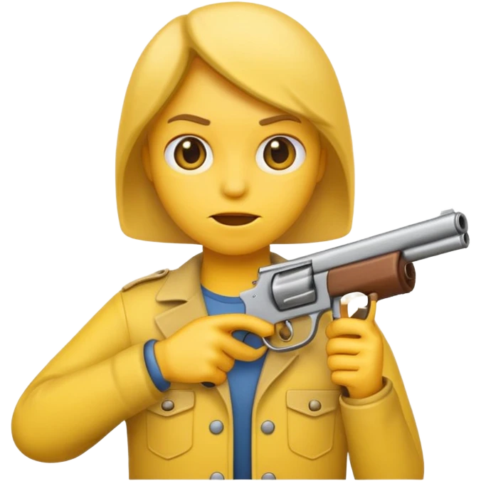 Normal emoji holding you at gunpoint emoji