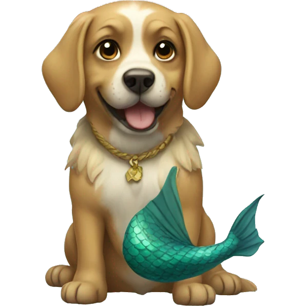 Dog mermaid emoji