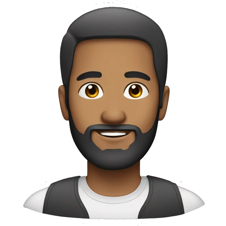 Create a Muslim man avatar with beard and no mustache emoji