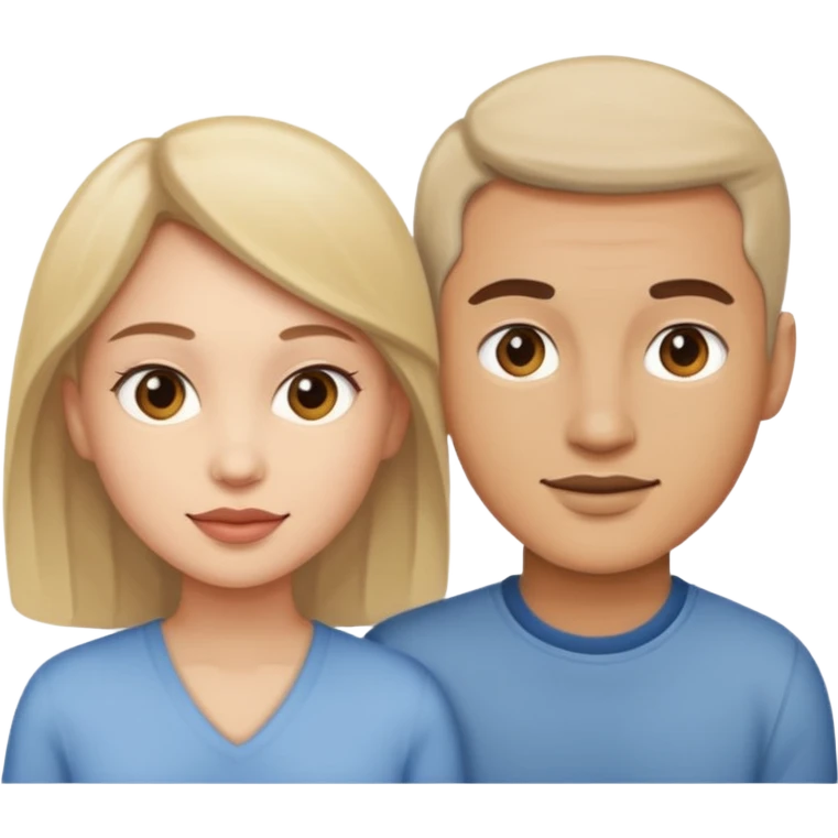A man and woman merging them height  emoji