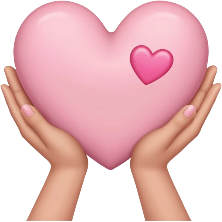 руки держат сердечко emoji