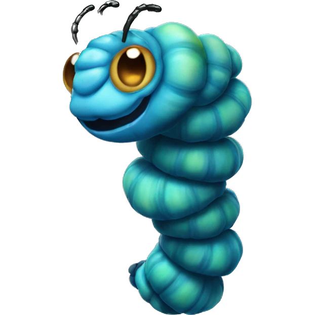 absolem blue catepillar realistic emoji