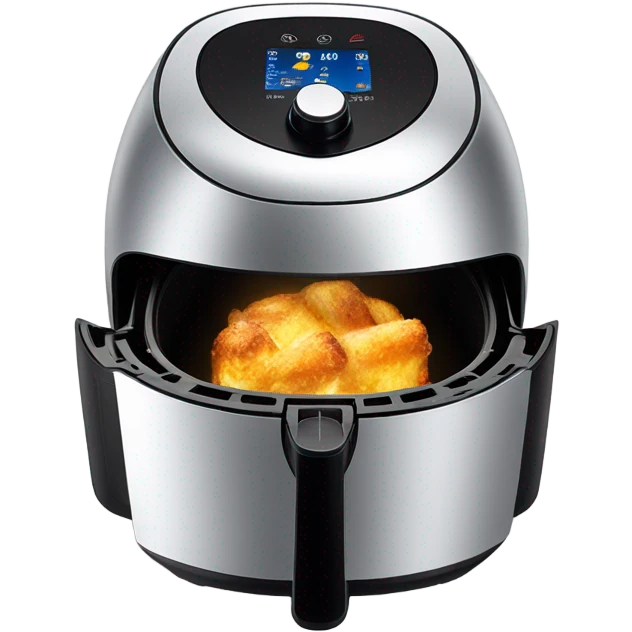 Air fryer with light shining out of it  emoji